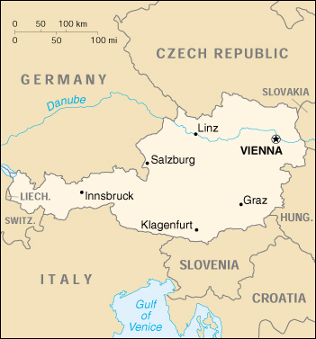 [Country map of Austria]